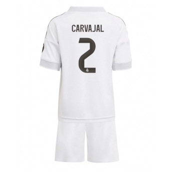 Billige Fotballdrakt Real Madrid Daniel Carvajal #2 Replika Hjemmedraktsett Barn 2025-26 Kortermet (med bukser)